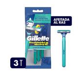 GILLETTE PRESTOBARBA 2 MÁQUINA PARA AFEITAR DESECHABLE CABEZA MÓVIL 3  PZA.