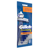 GILLETTE PRESTOBARBA MAQUINAS PARA AFEITAR DESECHABLES CABEZA FIJA 5  PZA.