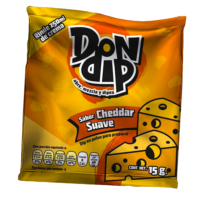 DIP EN POLVO DON DIP CHEDDAR SUAVE PZA 15  GR.