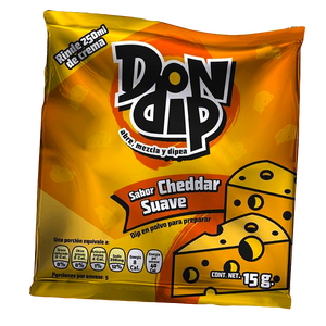 DIP EN POLVO DON DIP CHEDDAR SUAVE PZA 15  GR.