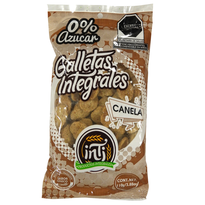 GALLETAS INTEGRALES  SABOR CANELA INTI BOLSA 110  GR.