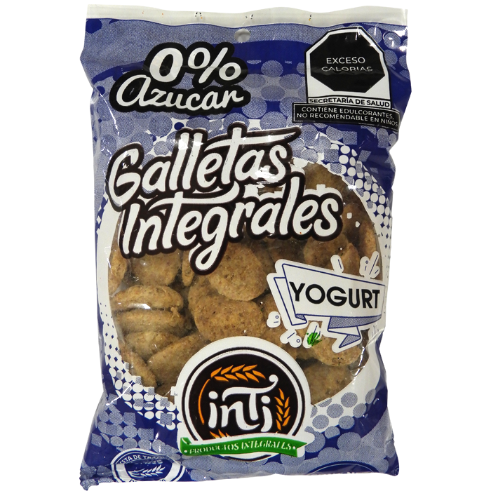 GALLETAS INTEGRALES  SABOR YOGURT  INTI BOLSA 110  GR.