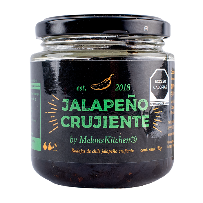 CHICHARRON DE CHILE JALAPEÑO MELONS KITCHEN FRASCO 110  GR.