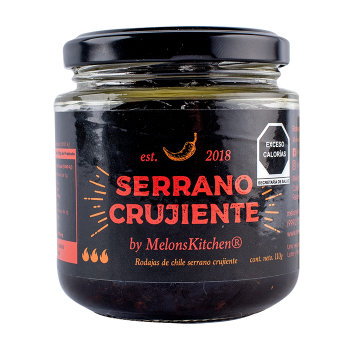 CHICHARRON DE CHILE SERRANO MELONS KITCHEN FRASCO 110  GR.