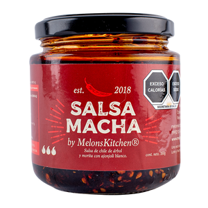 SALSA MACHA DE CHILE DE ARBOL Y MORITA MELONS KITCHEN FRASCO 160  GR.