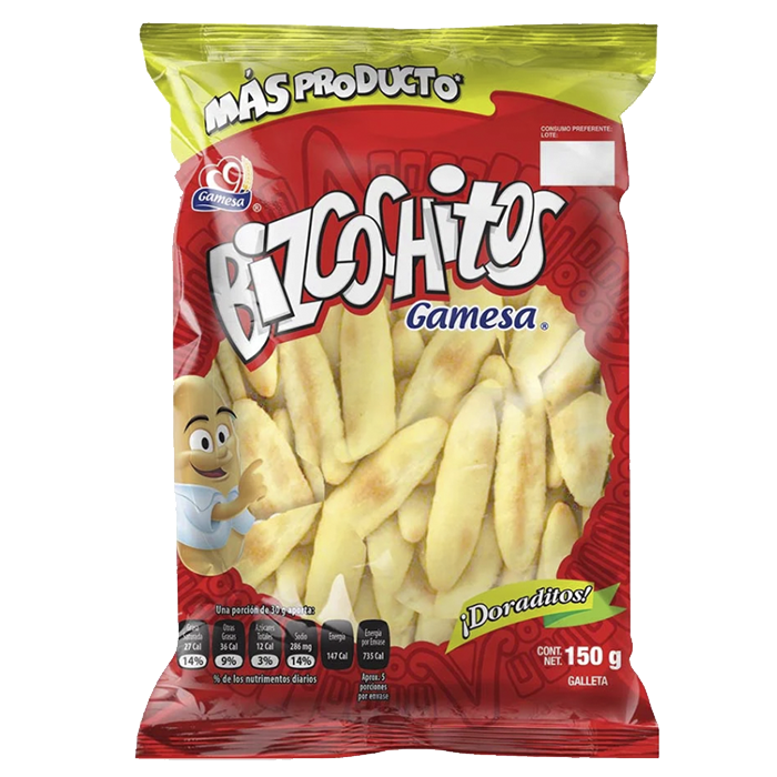 GALLETA BIZCOCHITOS GAMESA BOLSA 150  GR.