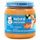 GERBER 2DA ETAPA VERDURAS C/POLLO Y PASTA FRASCO 113  GR.