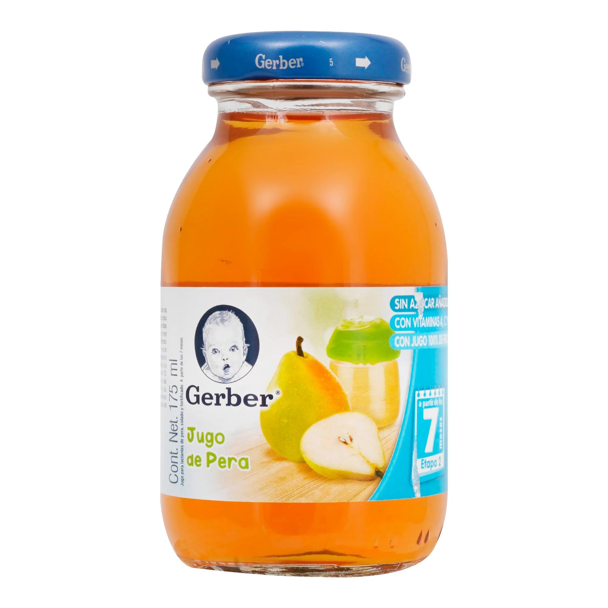 JUGO GERBER 2DA ETAPA PERA FRASCO 175  ML.