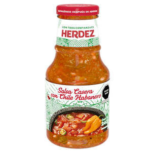 SALSA CASERA PICANTE HERDEZ  BOTELLA 240  GR.