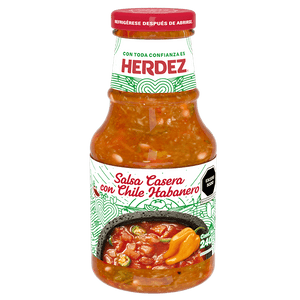 SALSA CASERA PICANTE HERDEZ  BOTELLA 240  GR.