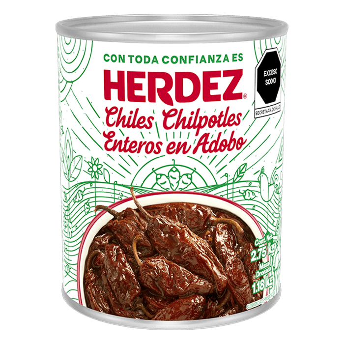 CHILES CHIPOTLES HERDEZ ENTEROS EN ADOBO 2.750  KG.