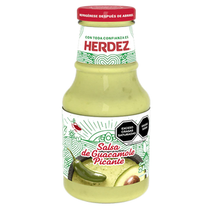 SALSA GUACAMOLE PICANTE HERDEZ BOTELLA 240  GR.