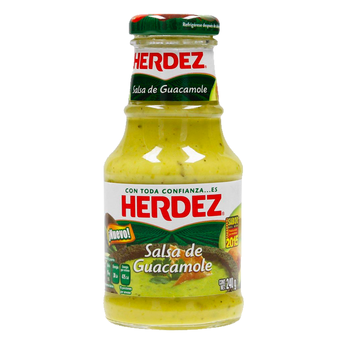 SALSA  DE GUACAMOLE HERDEZ BOTELLA 240  GR.