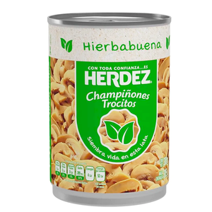 CHAMPIÑONES EN TROCITOS HERDEZ LATA 380  GR.