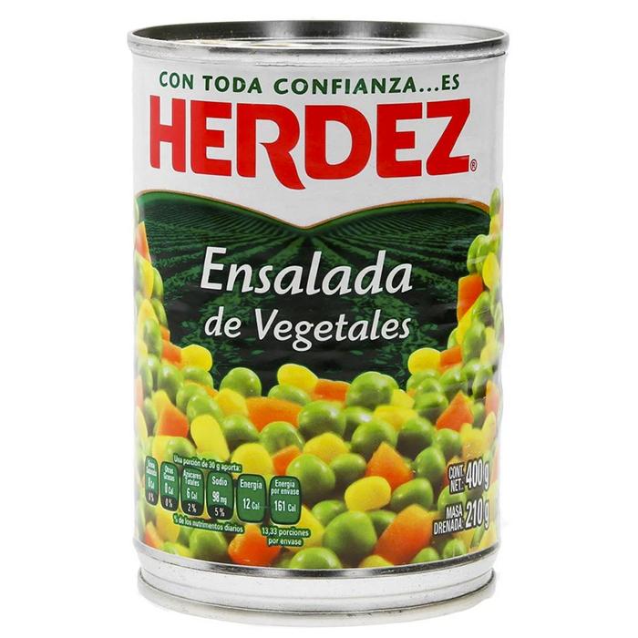 ENSALADA DE VEGETALES HERDEZ LATA 400  GR.