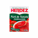 PURÉ DE TOMATE CONDIMENTADO HERDEZ TETRA 210  GR.