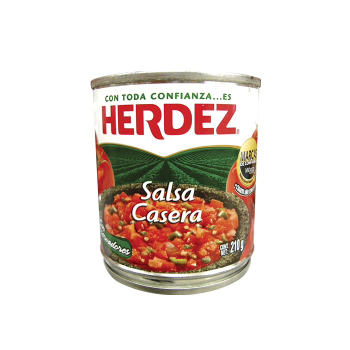 SALSA CASERA ROJA HERDEZ LATA 210  GR.