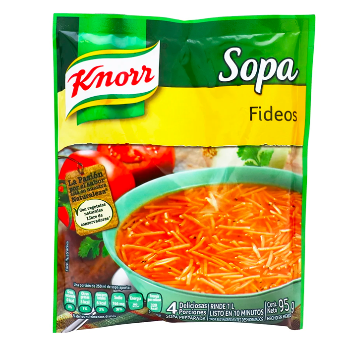 KNORR SOPA PASTA FIDEO SOBRE 82  GR.