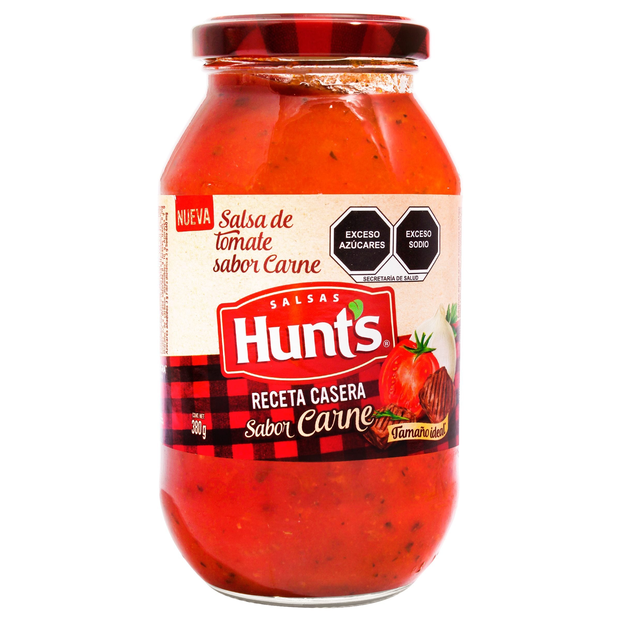 SALSA DE TOMATE HUNT´S CARNE FRASCO 380  GR.