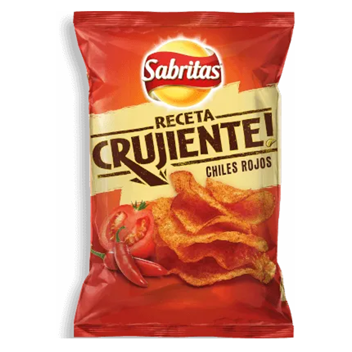 PAPAS SABRITAS RECETA CRUJIENTE CHILES ROJOS DE 170GRS. 170  GR.