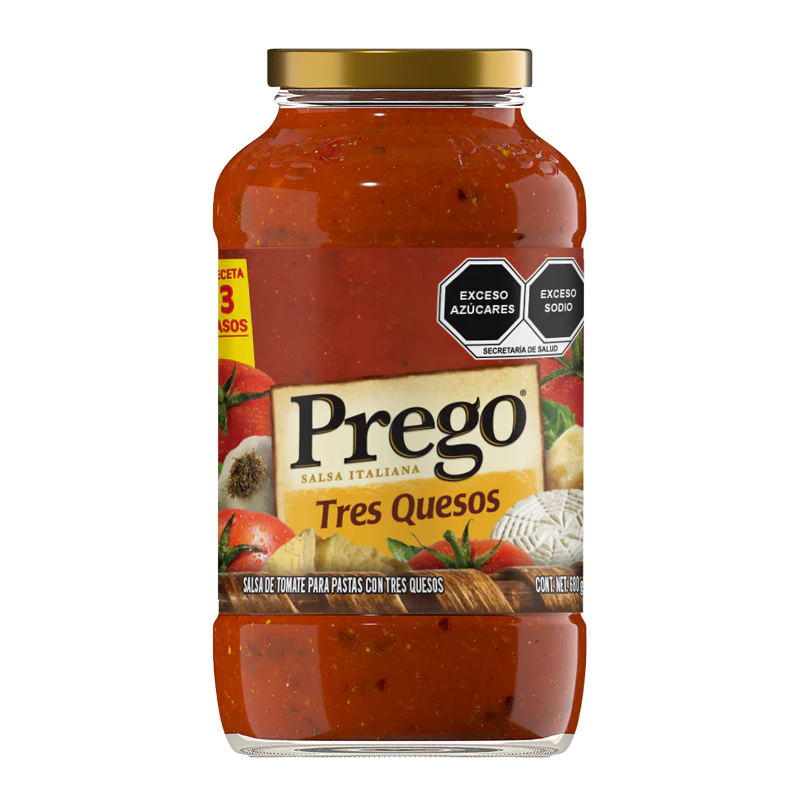 SALSA DE 3 QUESOS PREGO FRASCO 680  GR.