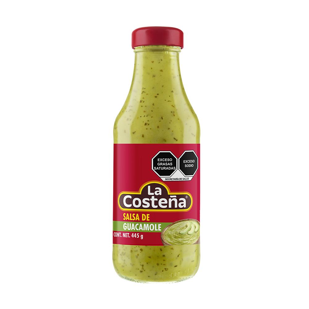 SALSA DE GUACAMOLE LA COSTEÑA BOTELLA 445  GR.