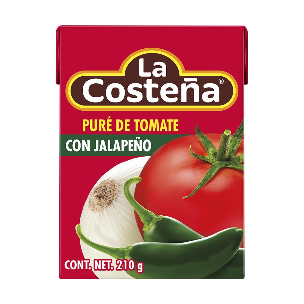 PURÉ DE TOMATE CON JALAPEÑO LA COSTEÑA TETRA 210  GR.