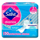 PANTIPROTECTORES DIARIOS SABA LARGO 50  PZA.