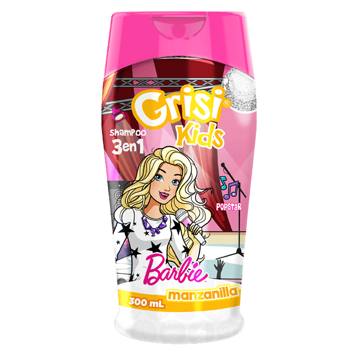 SHAMPOO GRISI KIDS BARBIE 3 EN 1 300  ML.