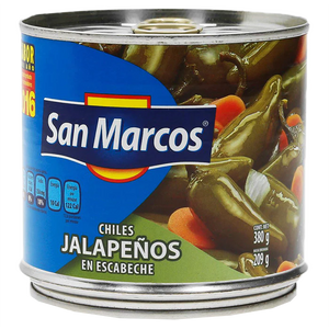 CHILES JALAPEÑOS EN ESCABECHE SAN MARCOS LATA 380  GR.