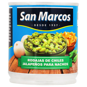 CHILES JALAPEÑOS PARA NACHOS SAN MARCOS LATA 215  GR.