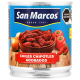 CHILES CHIPOTLES ADOBADOS  SAN MARCOS  LATA 215  GR.