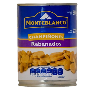 CHAMPIÑONES  REBANADO MONTEBLANCO LATA 380  GR.