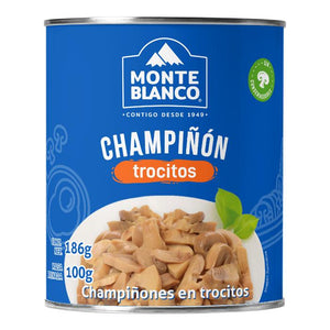 CHAMPIÑONES  EN TROCITOS MONTEBLANCO LATA 186  GR.