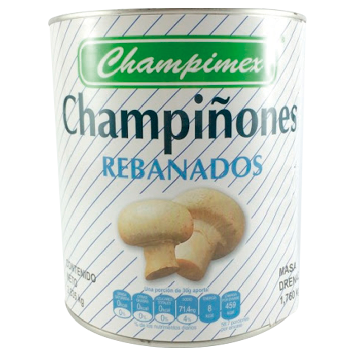 CHAMPINONES REBANADOS CHAMPIMEX  LATA 186  GR.