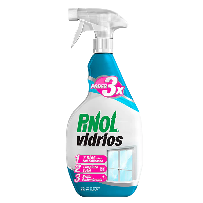 LIMPIADOR PARA VIDRIOS PINOL 650  ML.