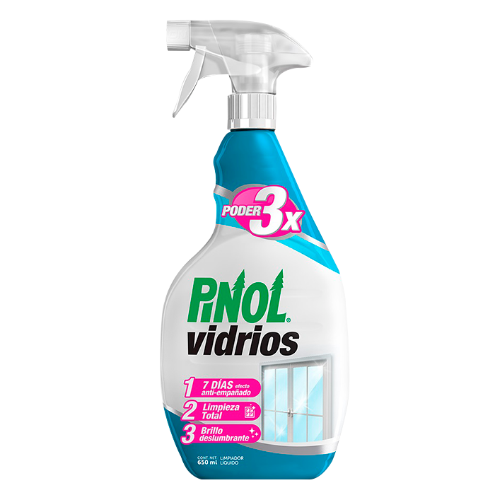 LIMPIADOR PARA VIDRIOS PINOL 650  ML.