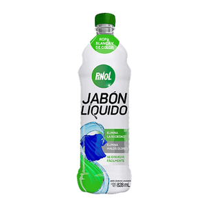 JABÓN LIQUIDO DE LAVANDERÍA PINOL  ROPA BLANCA Y DE COLOR 828  ML.