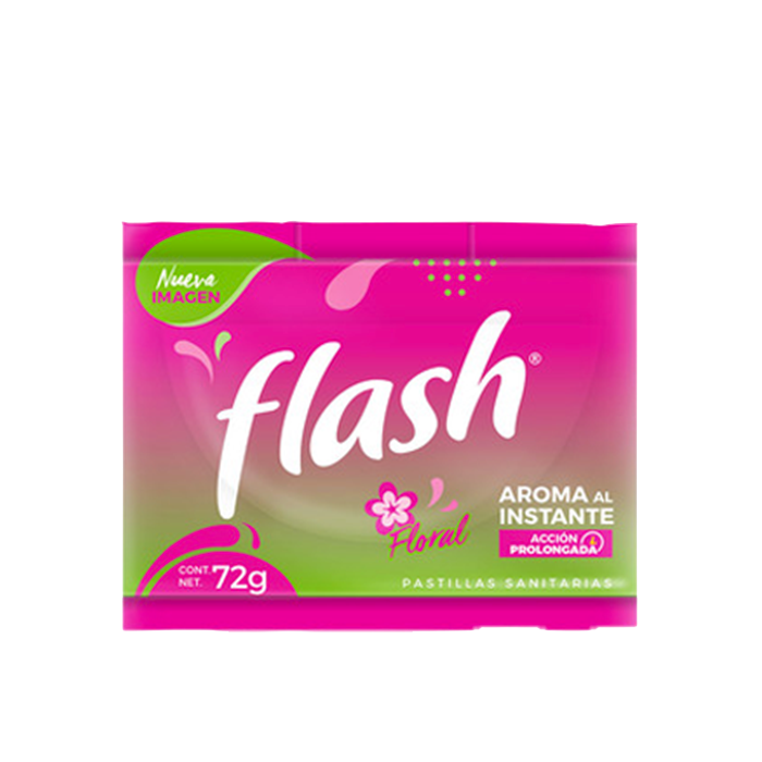 PASTILLA SANITARIA FLASH AROMA FLORAL 72  GR.