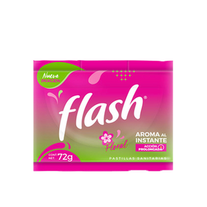 PASTILLA SANITARIA FLASH AROMA FLORAL 72  GR.