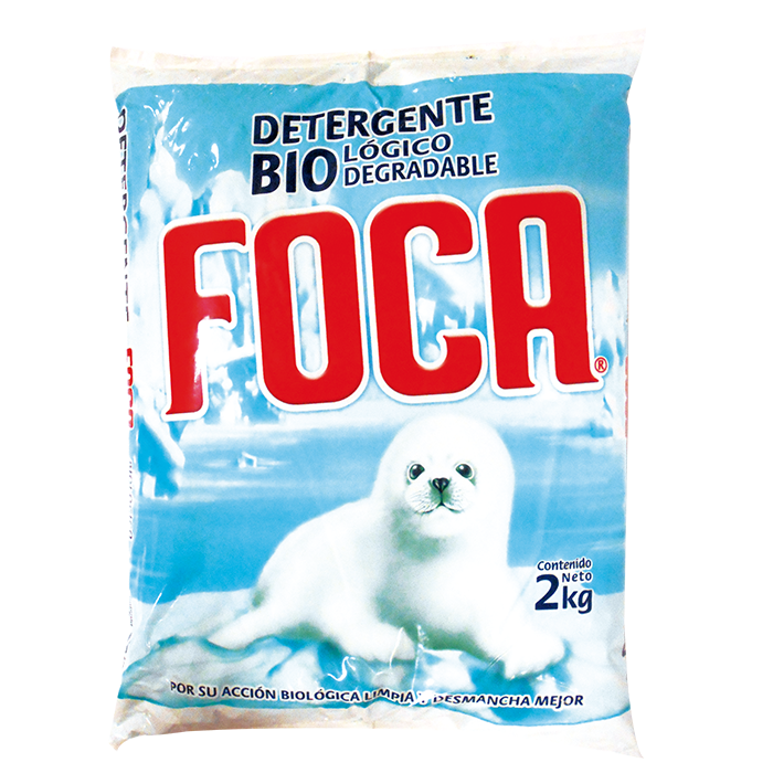 DETERGENTE EN POLVO FOCA BOLSA 2  KG.