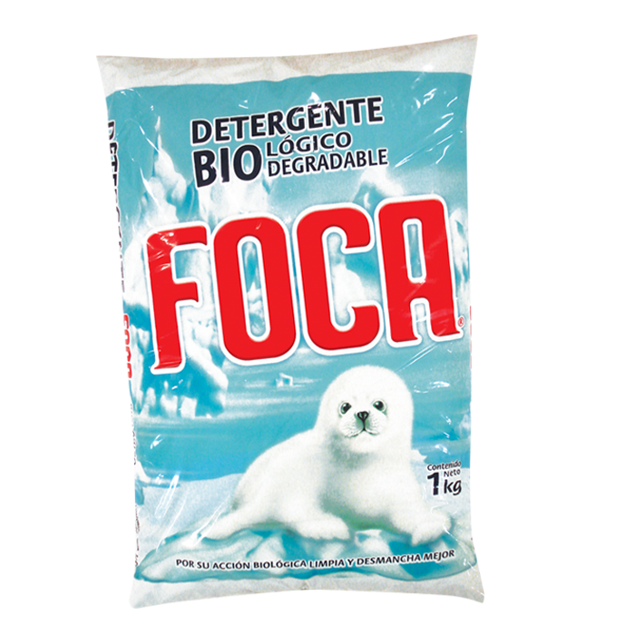 DETERGENTE EN POLVO FOCA BOLSA 1  KG.