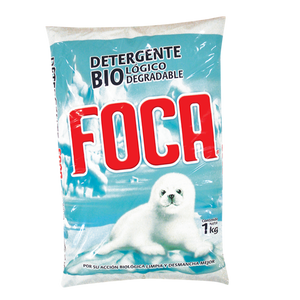 DETERGENTE EN POLVO FOCA BOLSA 1  KG.