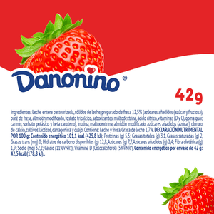 DANONINO QUESO PETIT SUISSE FRESA 8/42GRS 336  GR.