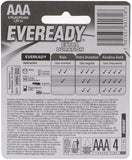 PILA EVEREADY AAA CARBON ZINC  4 PACK 4  PZA.