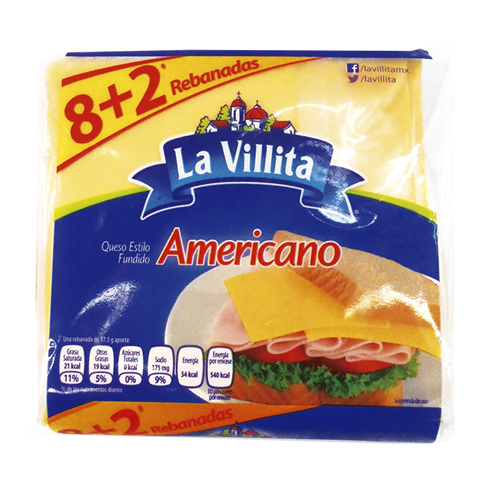 QUESO AMERICANO LA VILLITA 175  GR.