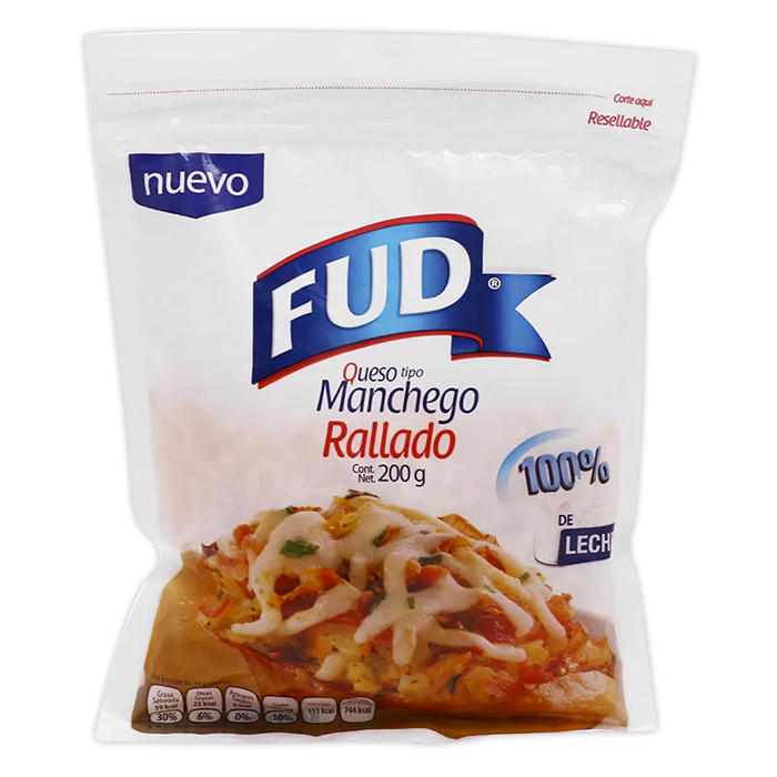 QUESO MANCHEGO RALLADO FUD 200  GR.