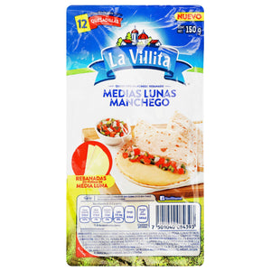 QUESO MANCHEGO LA VILLITA MEDIAS LUNAS 150  GR.