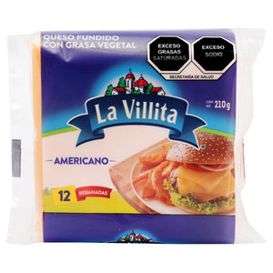 QUESO AMERICANO LA VILLITA 210  GR.