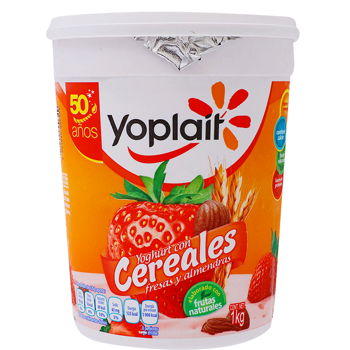 YOGHURT BATIDO YOPLAIT FRESA Y CEREAL 1  KG.